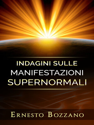 cover image of Indagini sulle manifestazioni supernormali